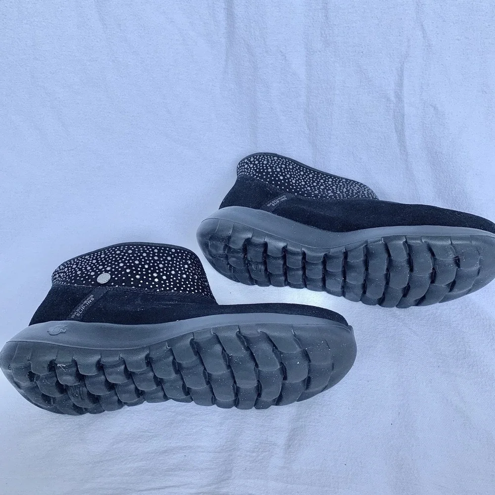 Skechers Womens Black Hands Free Slip-ins Martha Stewart On-The-Go Joy Boots 9.5